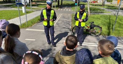 Edukacja w miasteczku ruchu drogowego w Stąporkowie