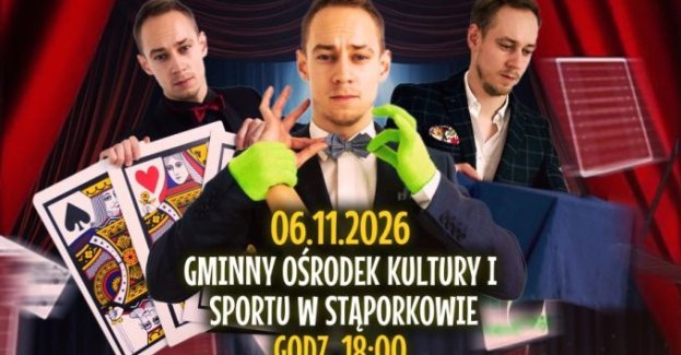 Zapraszamy 6 listopada 2026 roku do Miejsko-Gminny Ośrodek Kultury i Sportu, Stąporków, ul. Józefa Piłsudskiego 103.